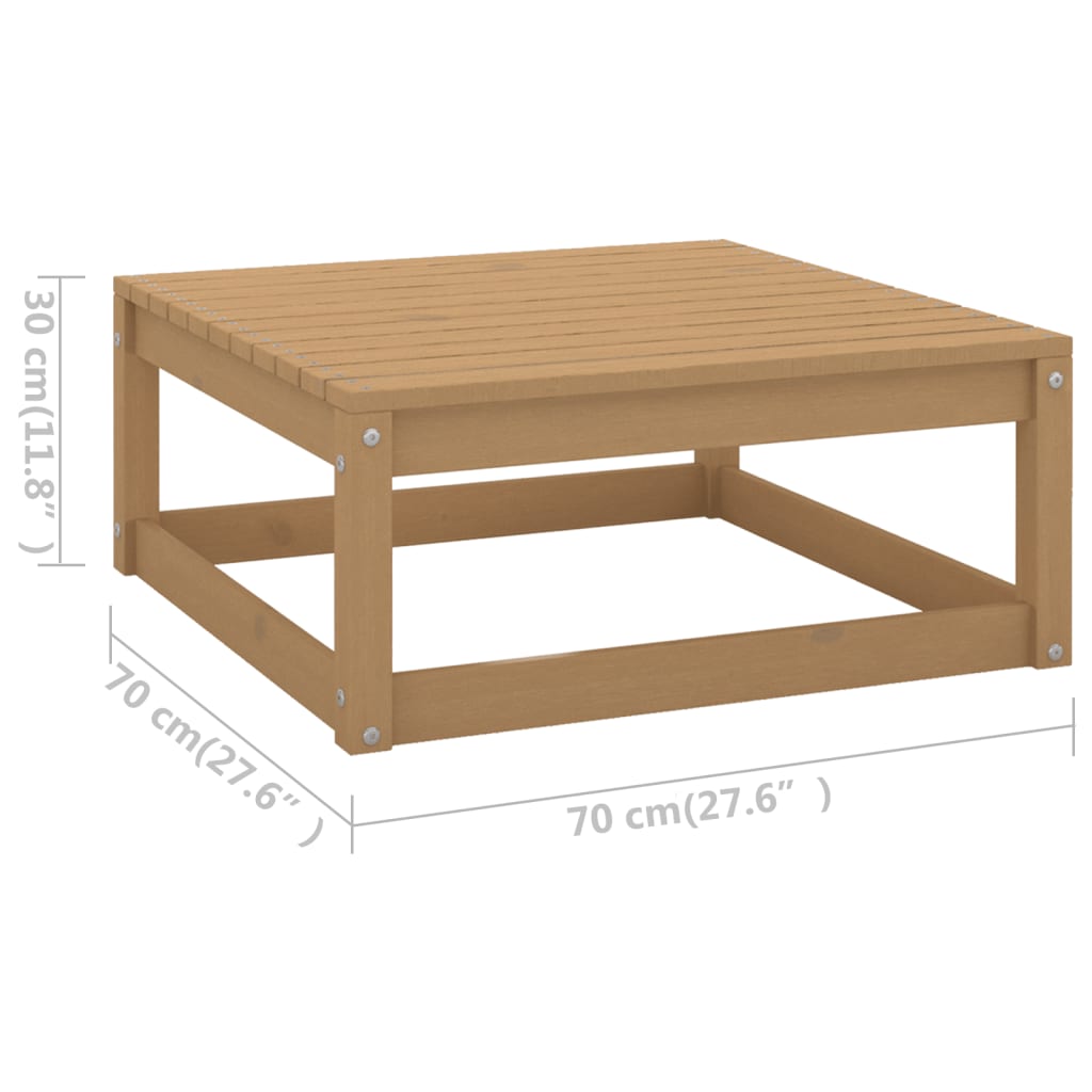 vidaXL 11-tlg. Garten-Lounge-Set mit Kissen Honigbraun Massivholz