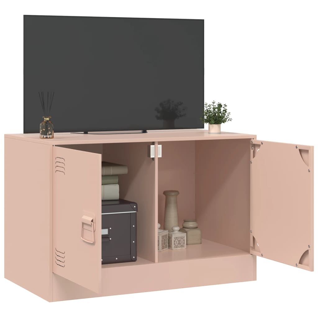 vidaXL TV-Schrank Rosa 67x39x44 cm Stahl