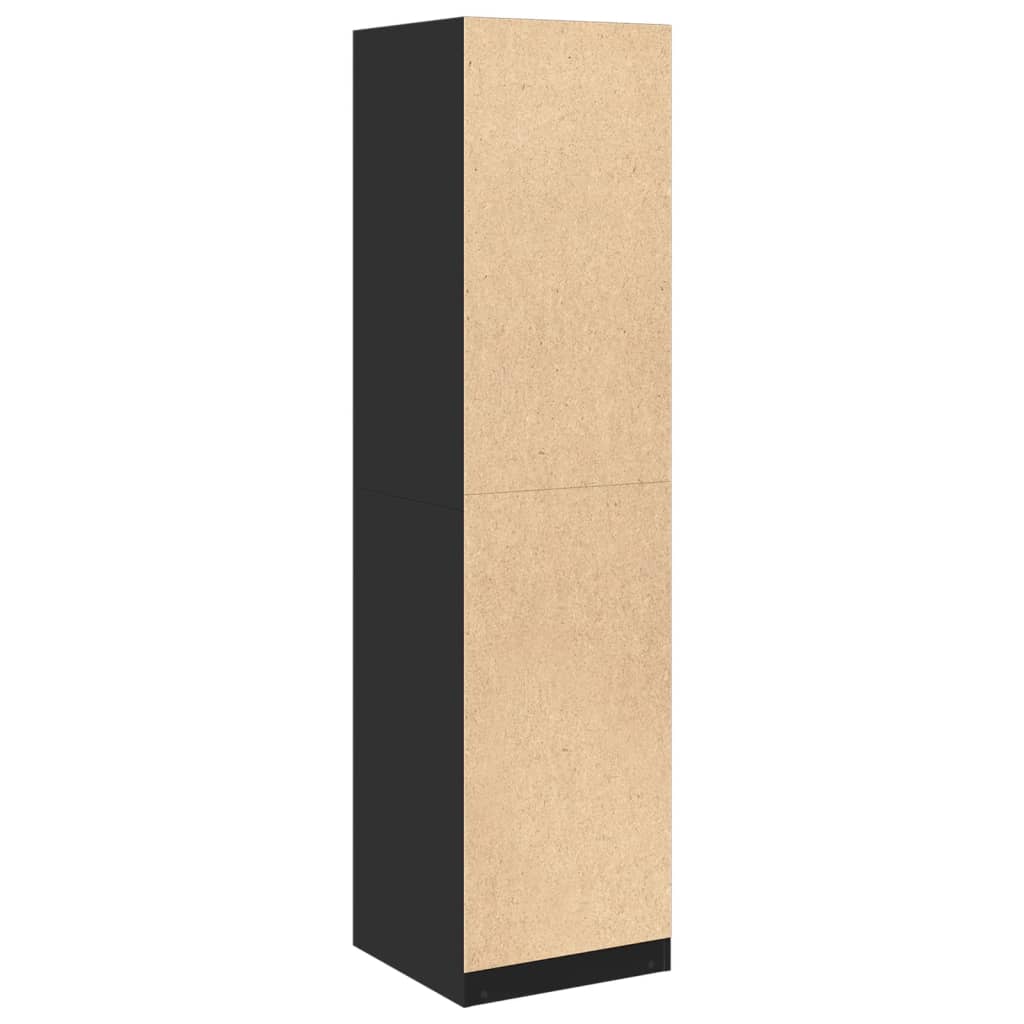 vidaXL Kleiderschrank Schwarz 50x50x200 cm Holzwerkstoff