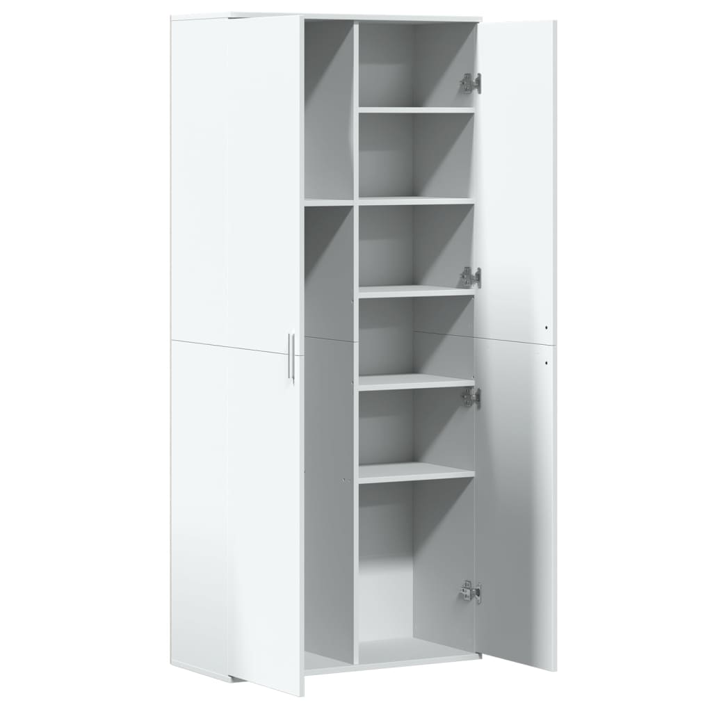 vidaXL Highboard Weiß 80x35x180 cm Holzwerkstoff