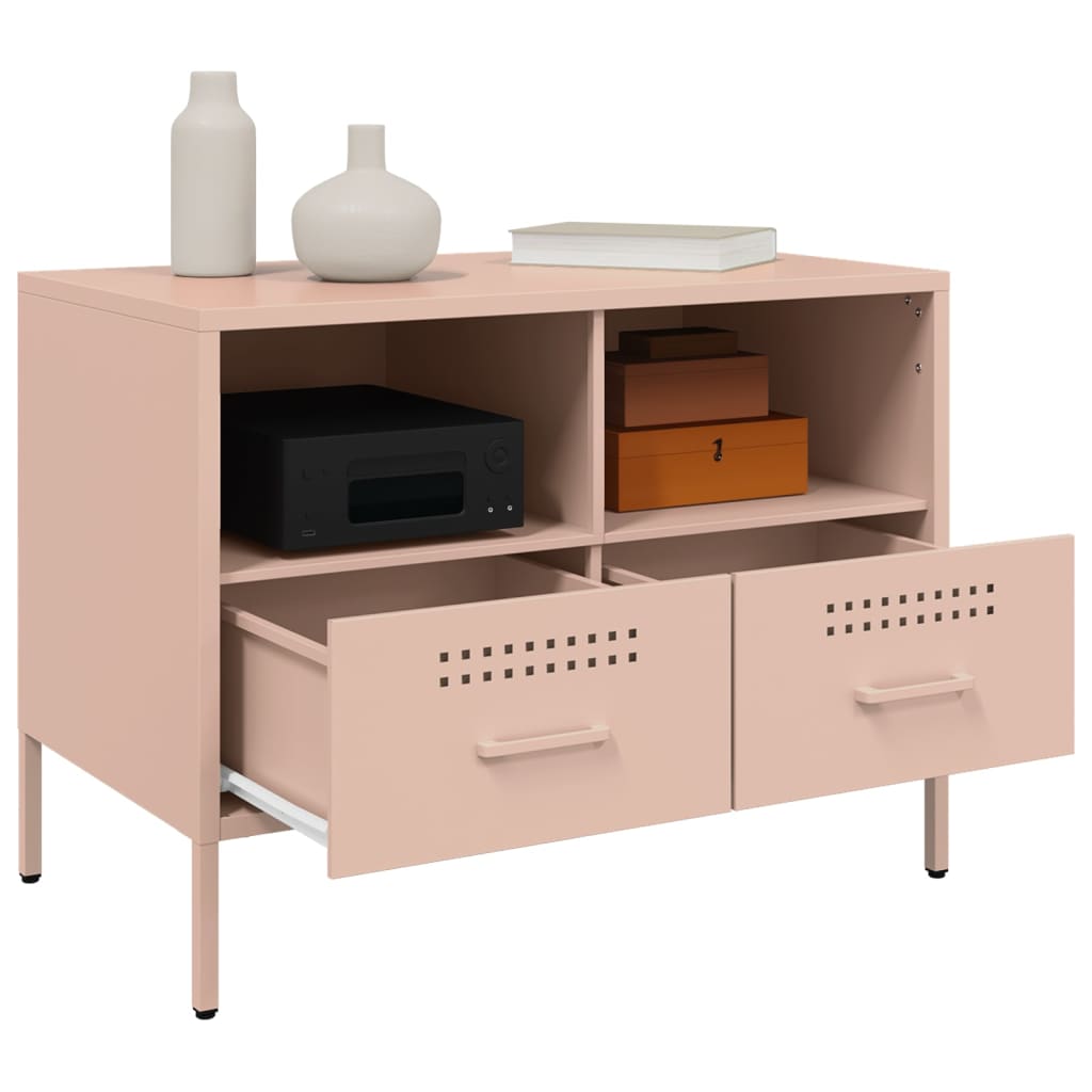 vidaXL TV-Schrank Rosa 68x39x50,5 cm Stahl