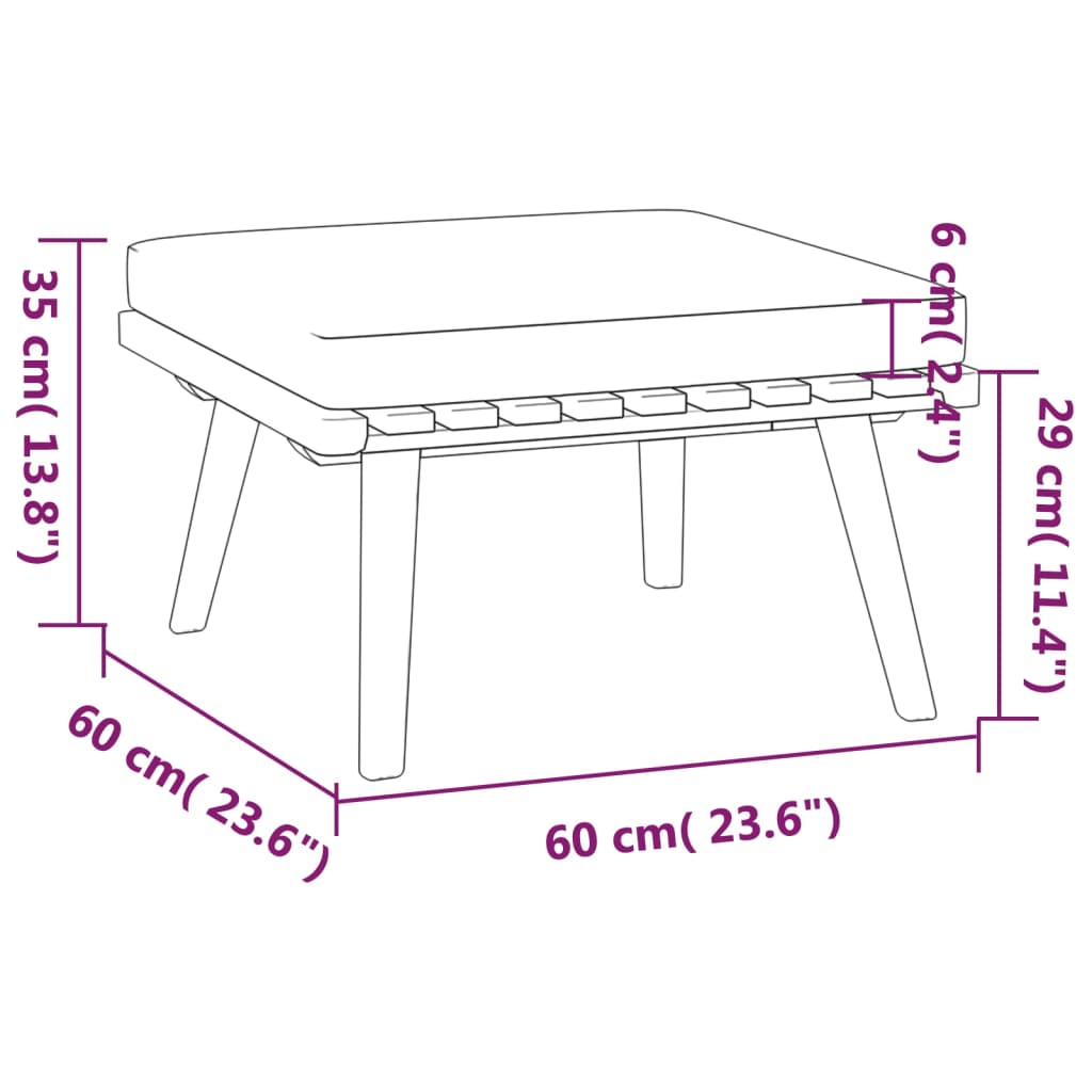 vidaXL 9-tlg. Garten-Lounge-Set mit Kissen Massivholz Akazie