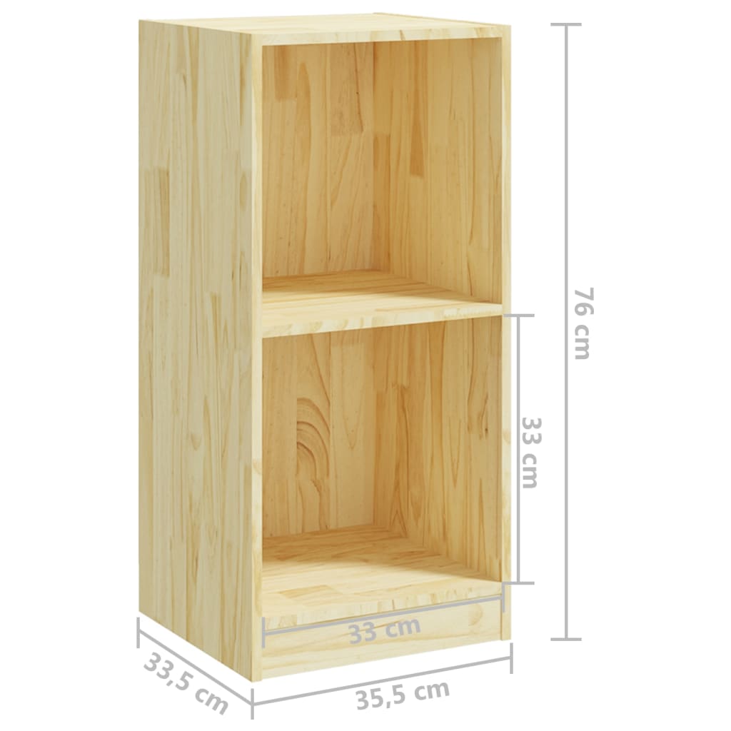 vidaXL Beistellschrank 35,5x33,5x76 cm Massivholz Kiefer