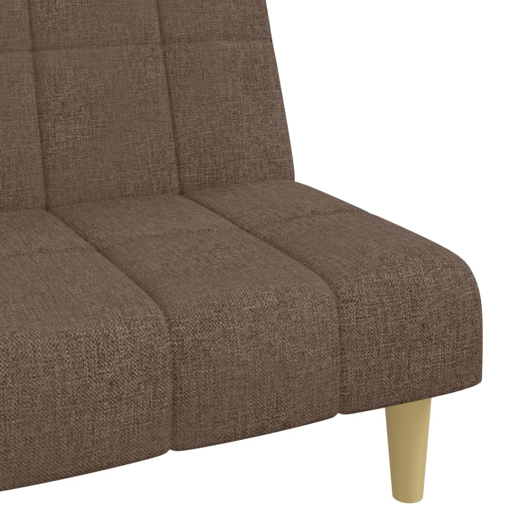 vidaXL Schlafsofa 2-Sitzer Taupe Stoff