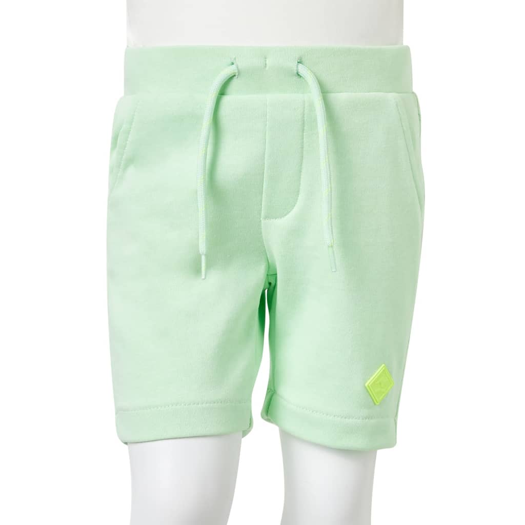 Kindershorts mit Kordelzug Knallgrün 128