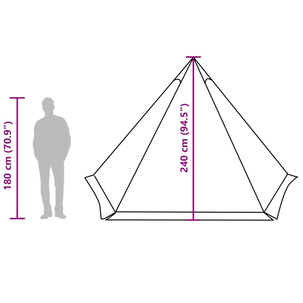 vidaXL Tipi-Familienzelt 6 Personen Blau Wasserdicht