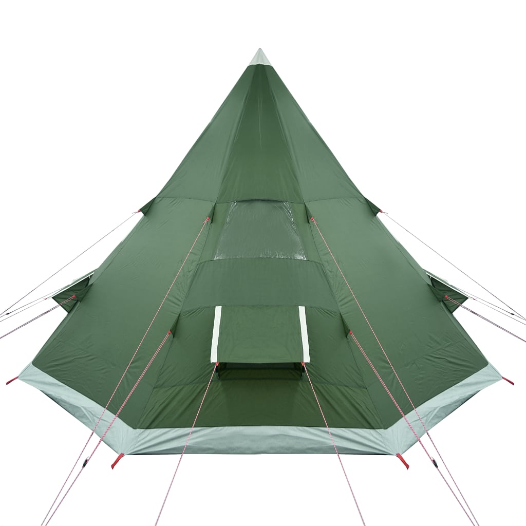 vidaXL Tipi-Campingzelt 4 Personen Grün Wasserdicht