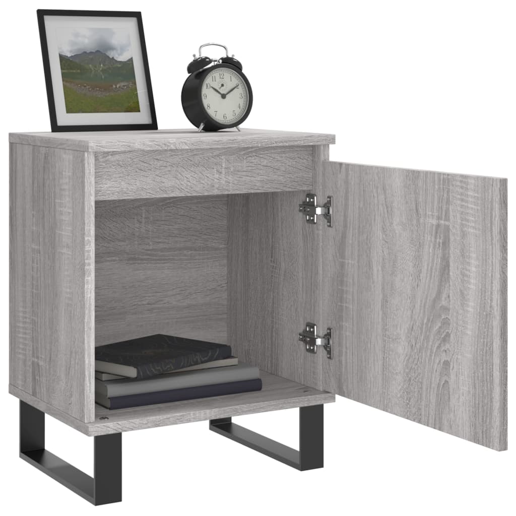 vidaXL Nachttisch Grau Sonoma 40x30x50 cm Holzwerkstoff