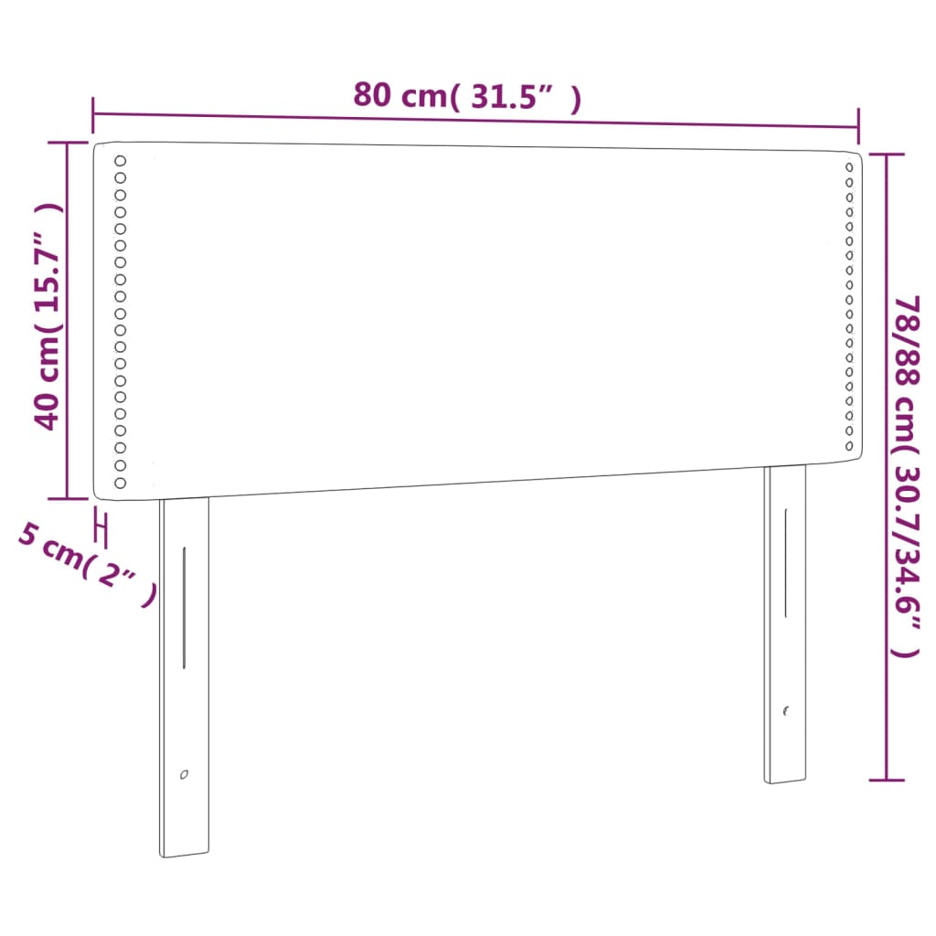 vidaXL Kopfteil Schwarz 80x5x78/88 cm Kunstleder