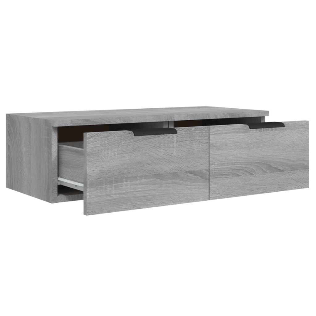 vidaXL Wandschränke 2 Stk. Grau Sonoma 68x30x20 cm Holzwerkstoff