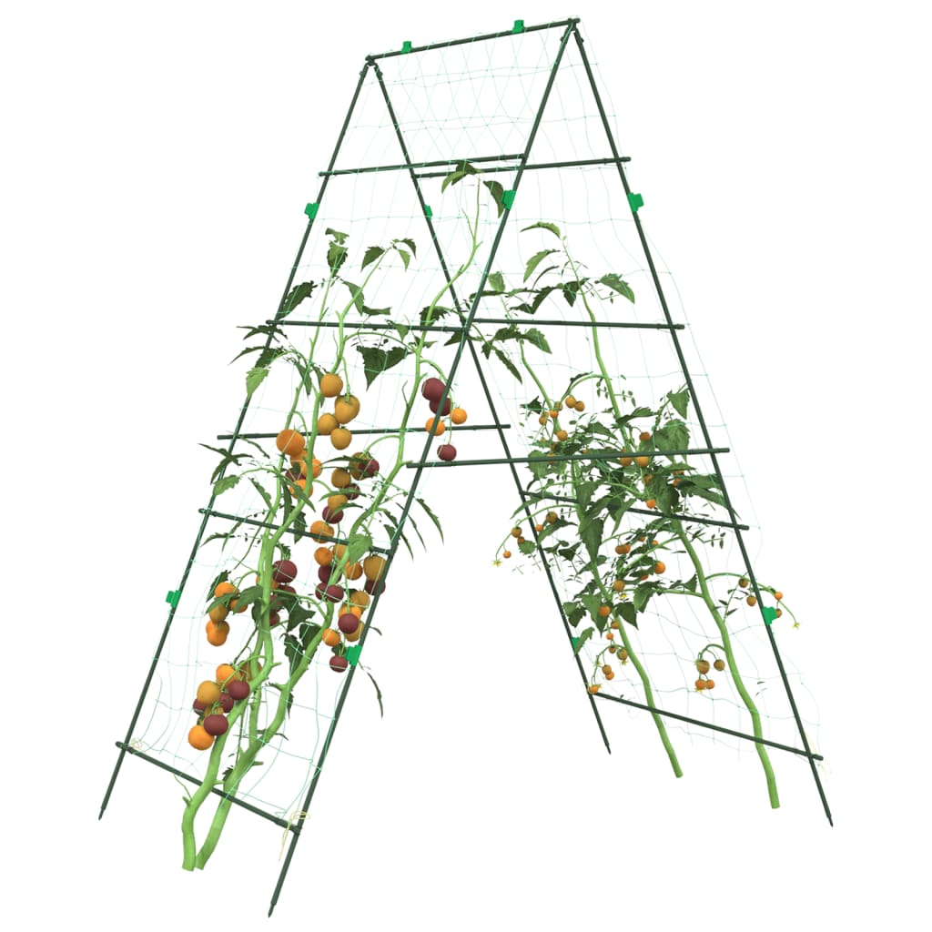 vidaXL Pflanzennetze 4 Stk. A-Rahmen Stahl