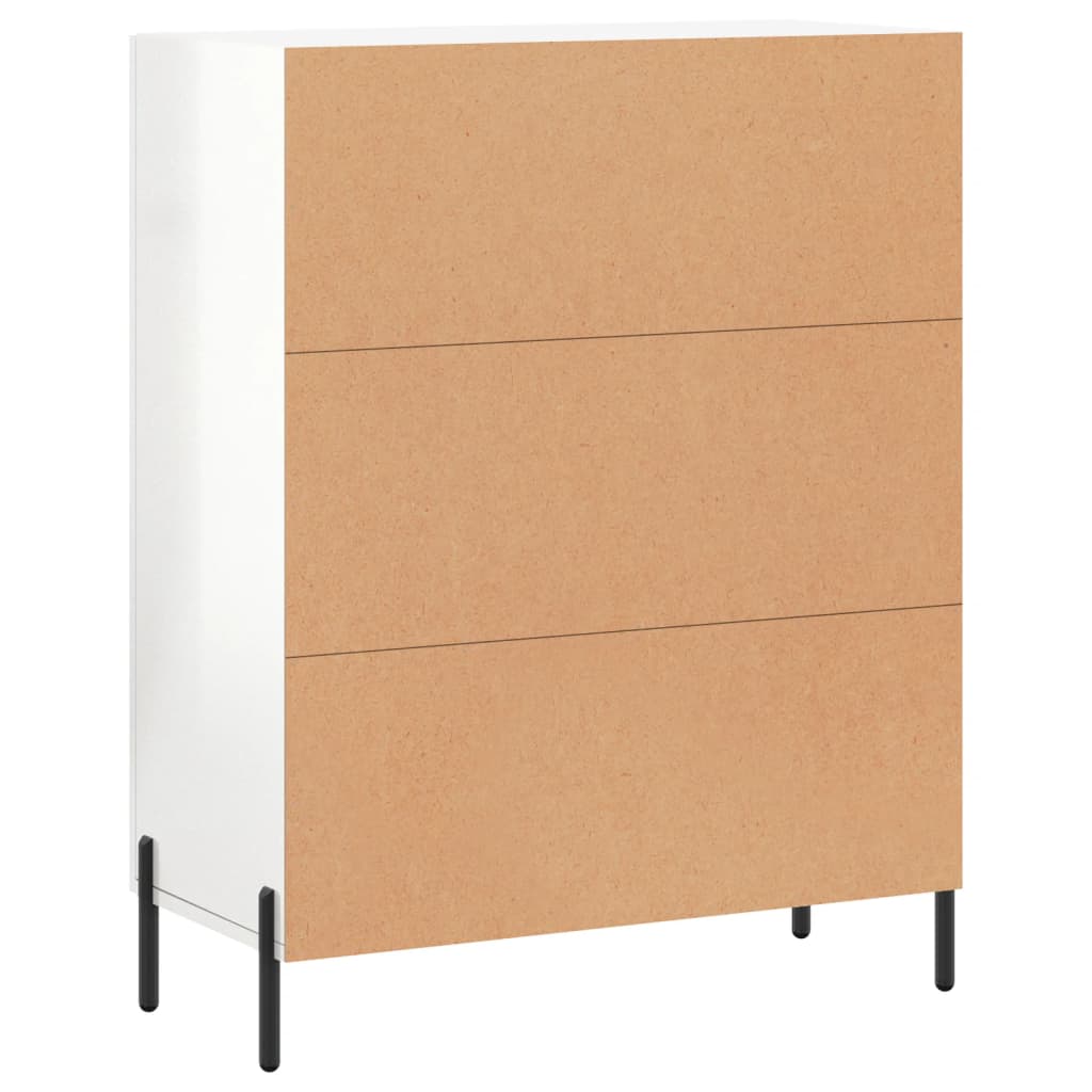 vidaXL Sideboard Hochglanz-Weiß 69,5x34x90 cm Holzwerkstoff