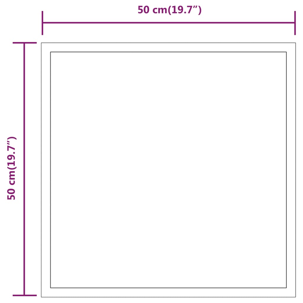 vidaXL LED-Badspiegel 50x50 cm