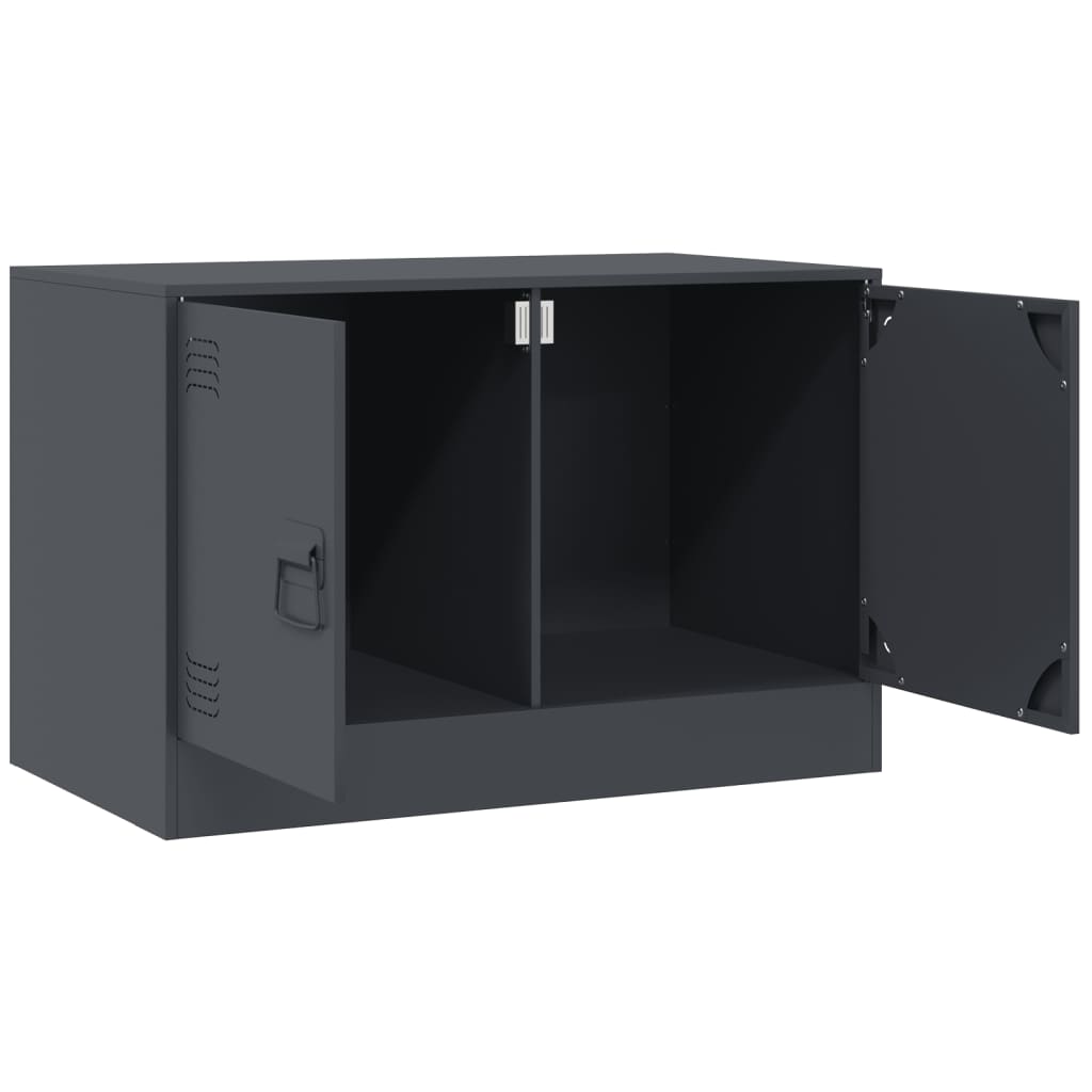 vidaXL TV-Schrank Anthrazit 67x39x44 cm Stahl