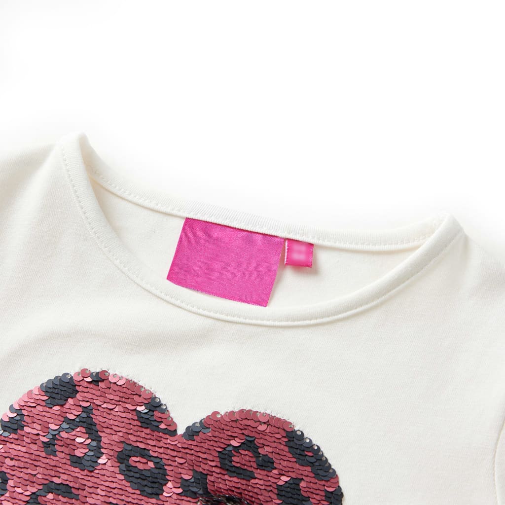 Kinder-Langarmshirt Ecru 128