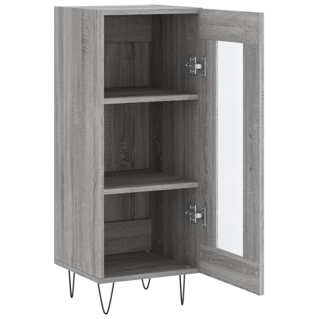 vidaXL Sideboard Grau Sonoma 34,5x34x90 cm Holzwerkstoff