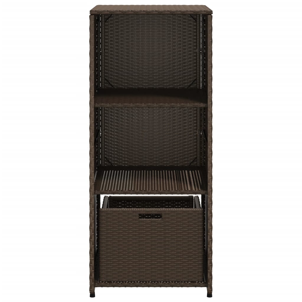 vidaXL Gartenschrank Braun 50x55x115 cm Poly Rattan