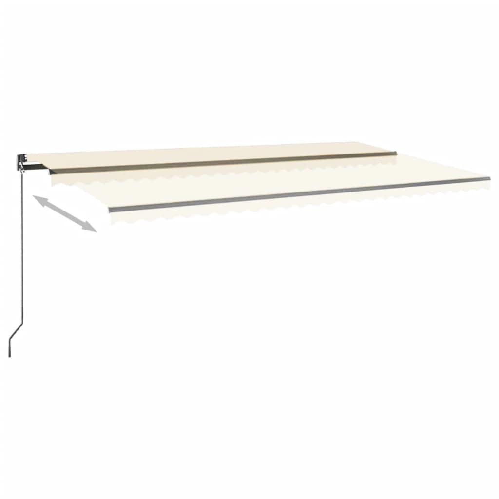 vidaXL Automatische Markise mit LED & Windsensor 600x300 cm Creme