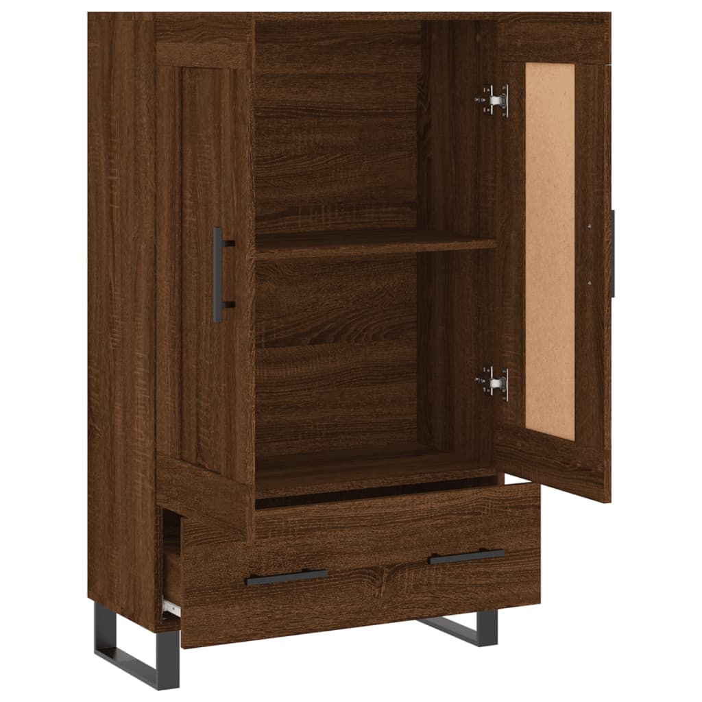 vidaXL Highboard Braun Eichen-Optik 69,5x31x115 cm Holzwerkstoff