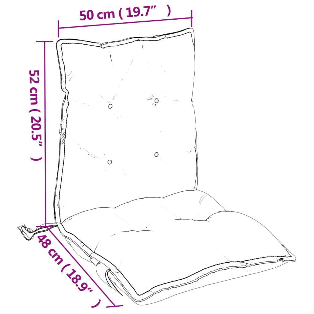 vidaXL Niedriglehner-Auflagen 6 Stk. Grün Oxford-Gewebe