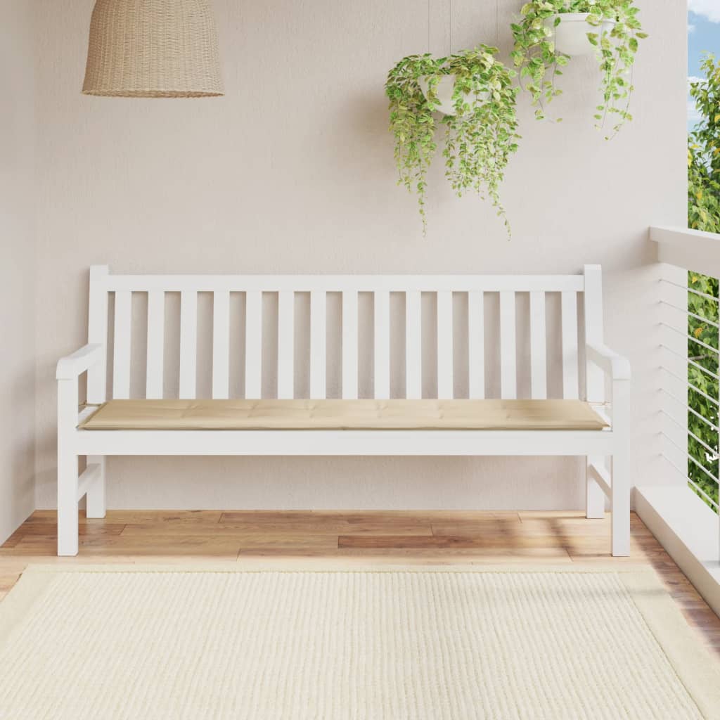 vidaXL Gartenbank-Auflage Beige 180x50x3 cm Oxford-Gewebe