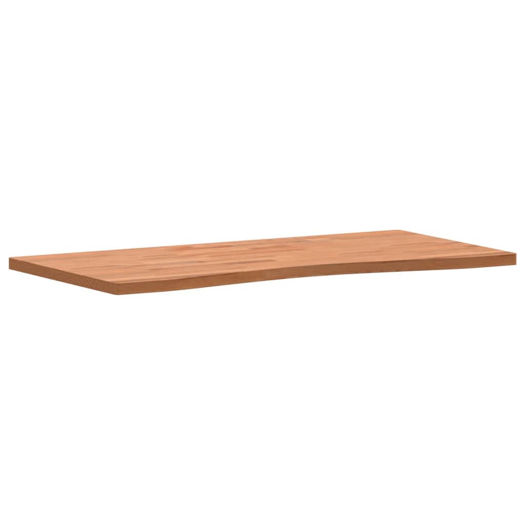 vidaXL Schreibtischplatte 100x(45-50)x2,5 cm Massivholz Buche