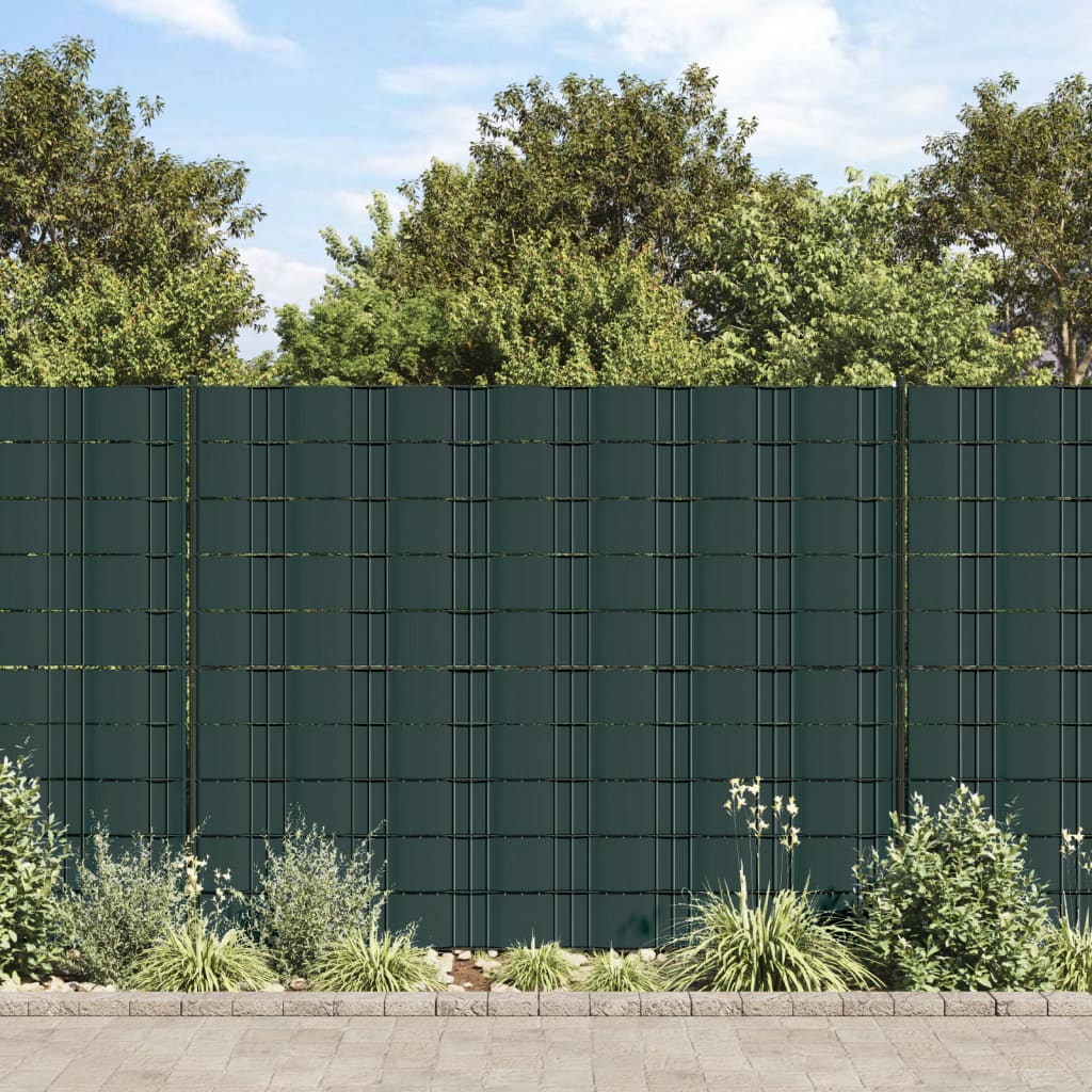 vidaXL Garten-Sichtschutz 4 Stk. PVC 35x0,19 m Mattgrün