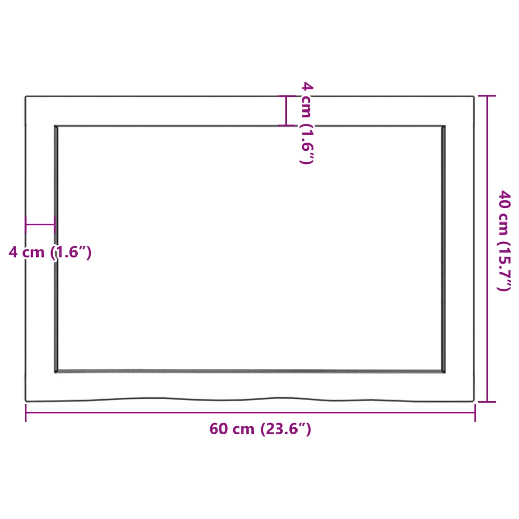 vidaXL Wandregal Hellbraun 60x40x(2-4) cm Massivholz Eiche Behandelt