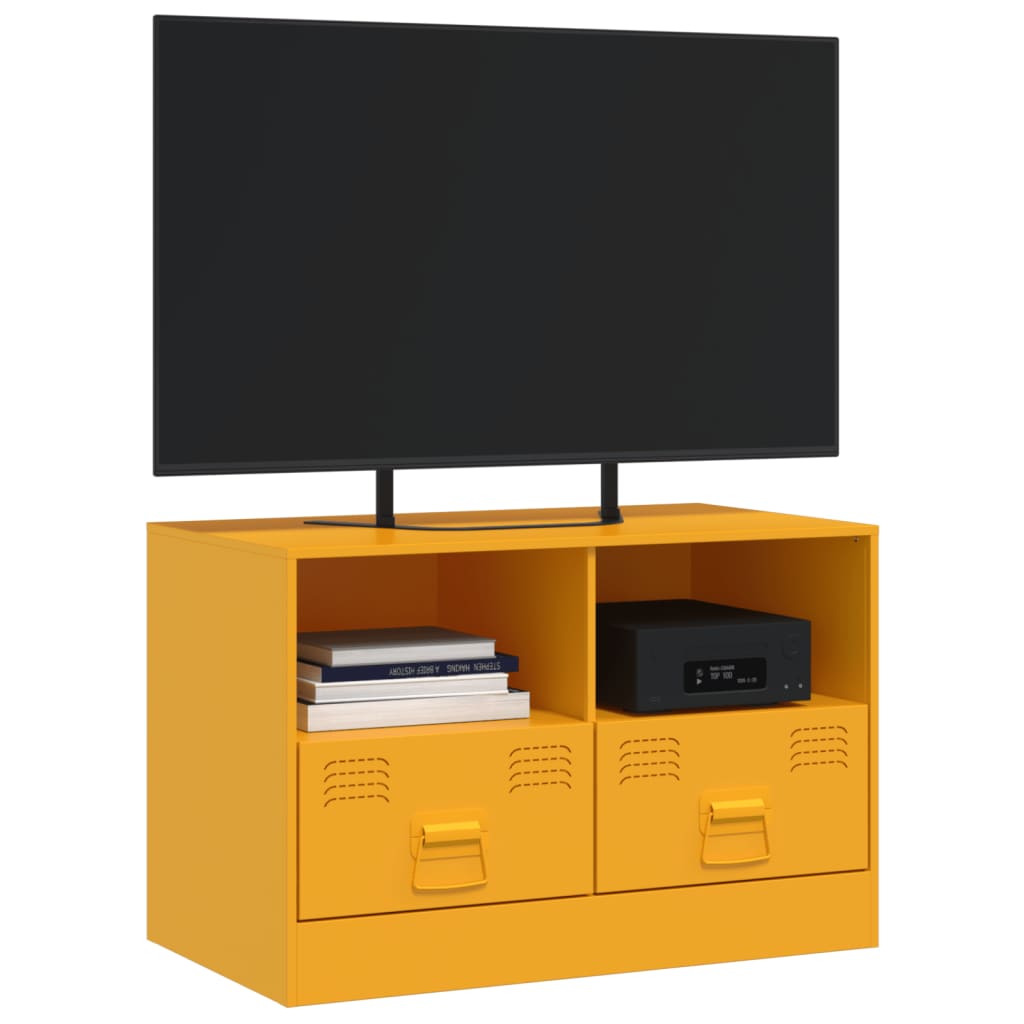 vidaXL TV-Schrank Senfgelb 67x39x44 cm Stahl