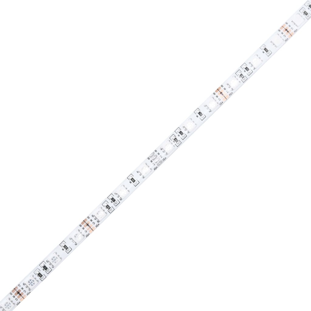 vidaXL 4-tlg. Wohnwand mit LED-Beleuchtung Sonoma-Eiche Holzwerkstoff