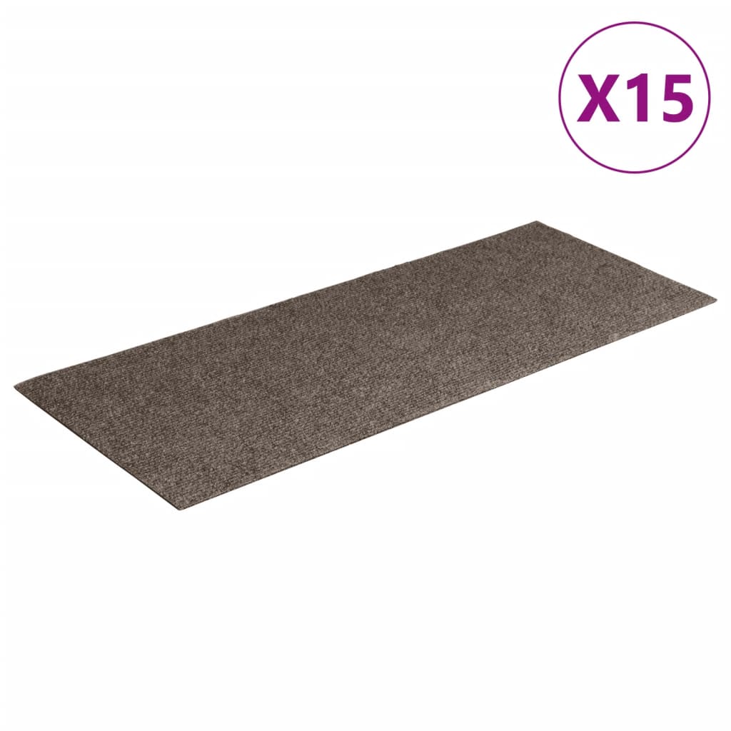 vidaXL Selbstklebende Treppenmatten 15 Stk. Rechteckig 60x25 cm Creme