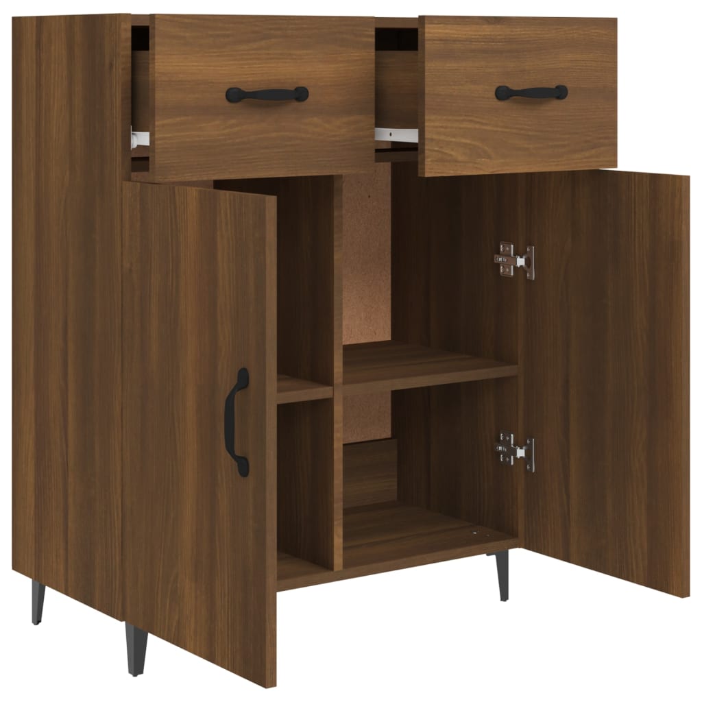 vidaXL Sideboard Braun Eichen-Optik 69,5x34x90 cm Holzwerkstoff