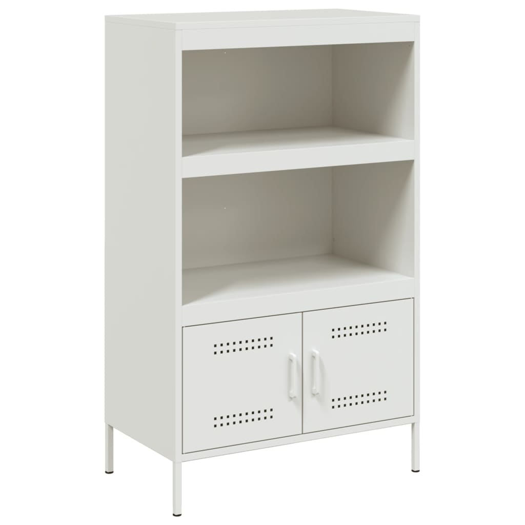 vidaXL Highboard Weiß 68x39x113 cm Stahl