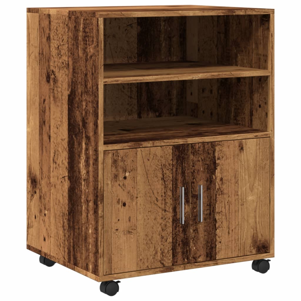 vidaXL Rollschrank Altholz-Optik 60x48x81 cm Holzwerkstoff