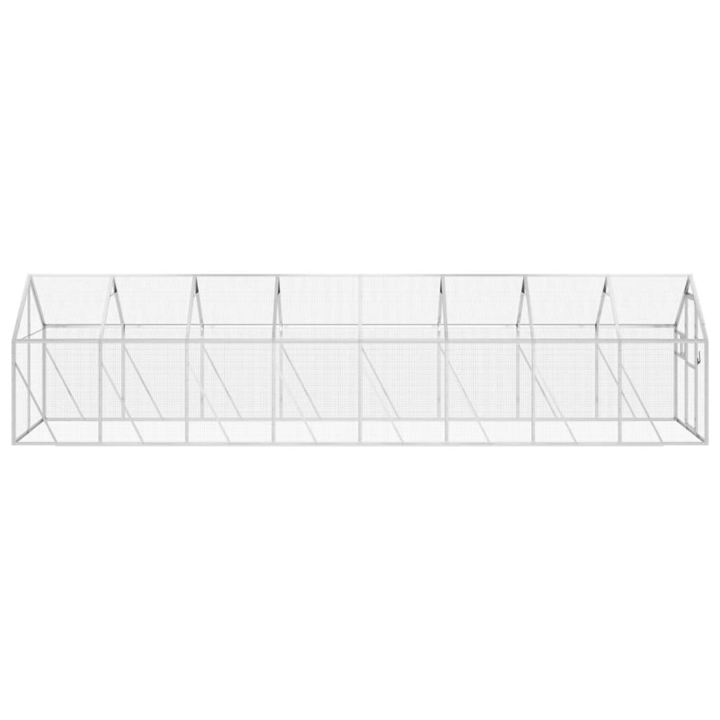 vidaXL Voliere Silbern 1,79x8x1,85 m Aluminium