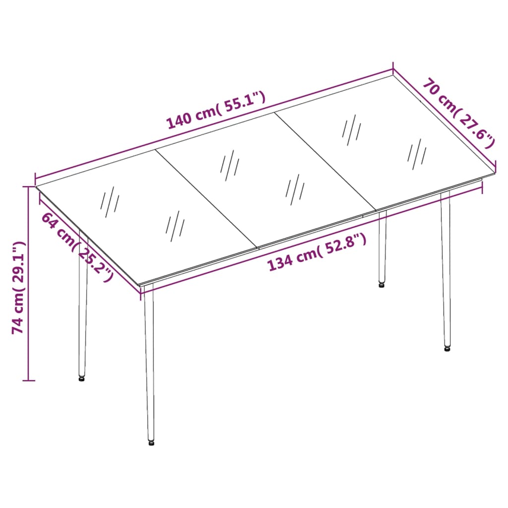 vidaXL 5-tlg. Garten-Essgruppe mit Auflagen Poly Rattan und Glas