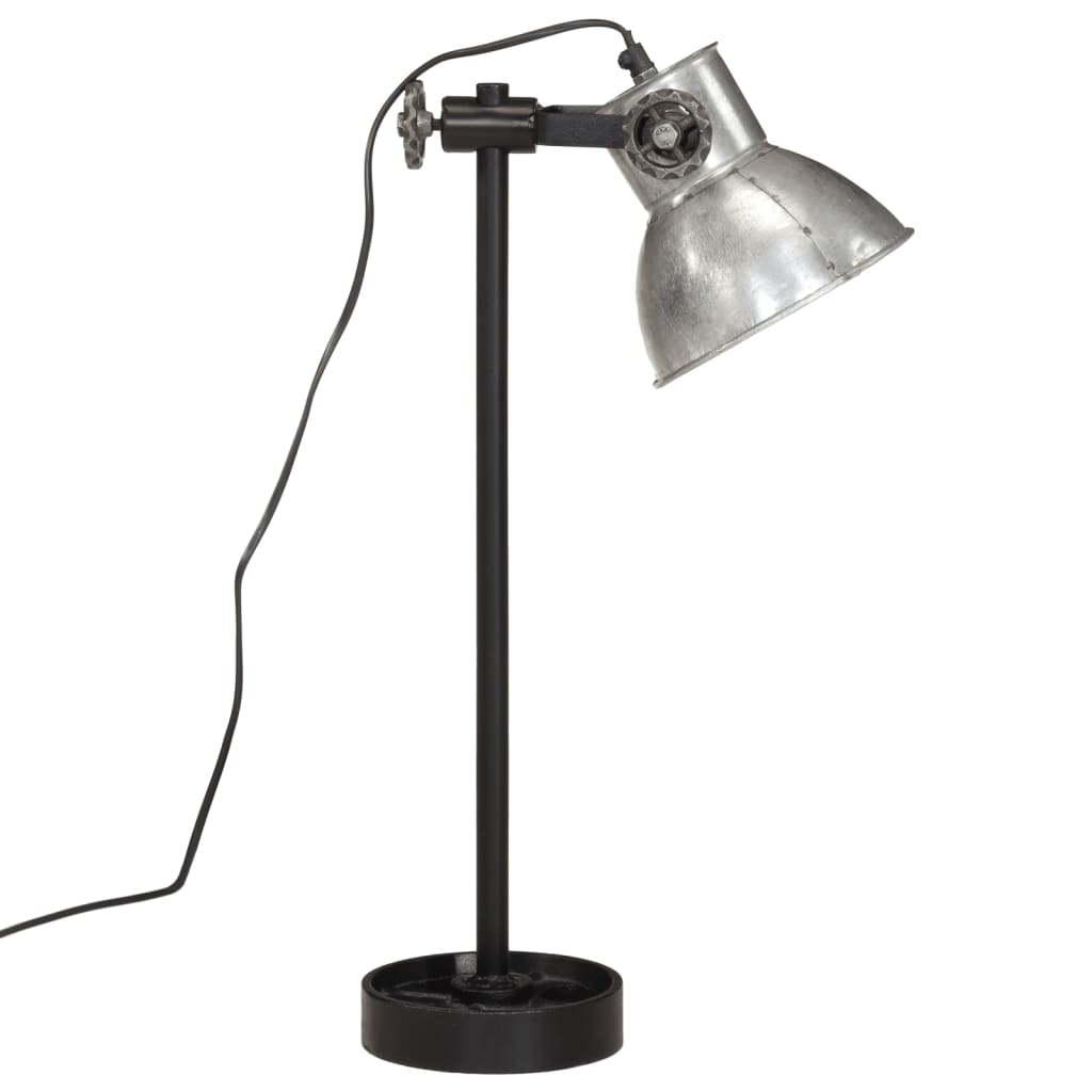 vidaXL Schreibtischlampe 25 W Vintage-Silber 15x15x55 cm E27