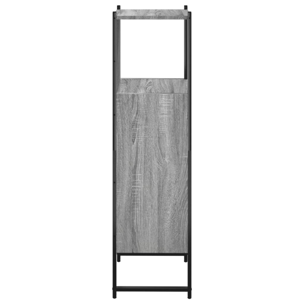 vidaXL Badschrank Grau Sonoma 33x33x120,5 cm Holzwerkstoff