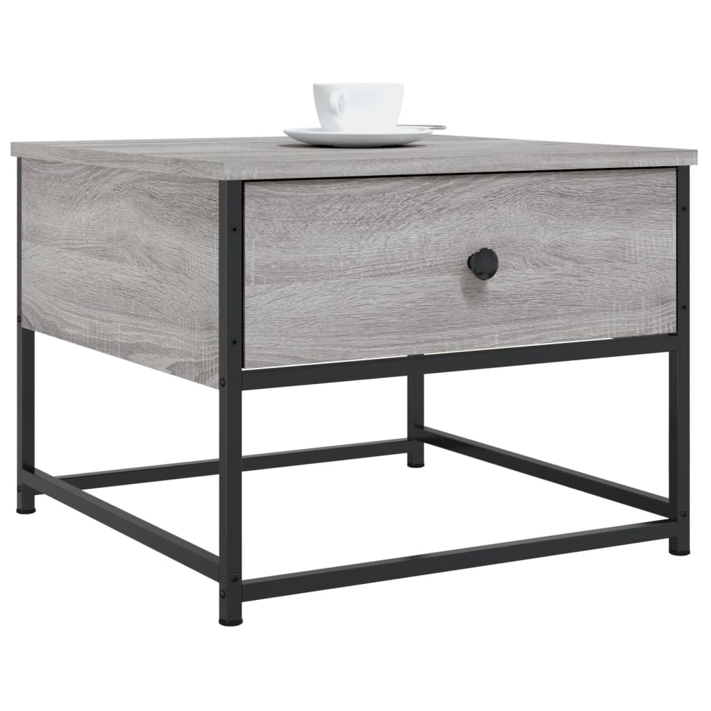 vidaXL Couchtisch Grau Sonoma 51x51x40 cm Holzwerkstoff