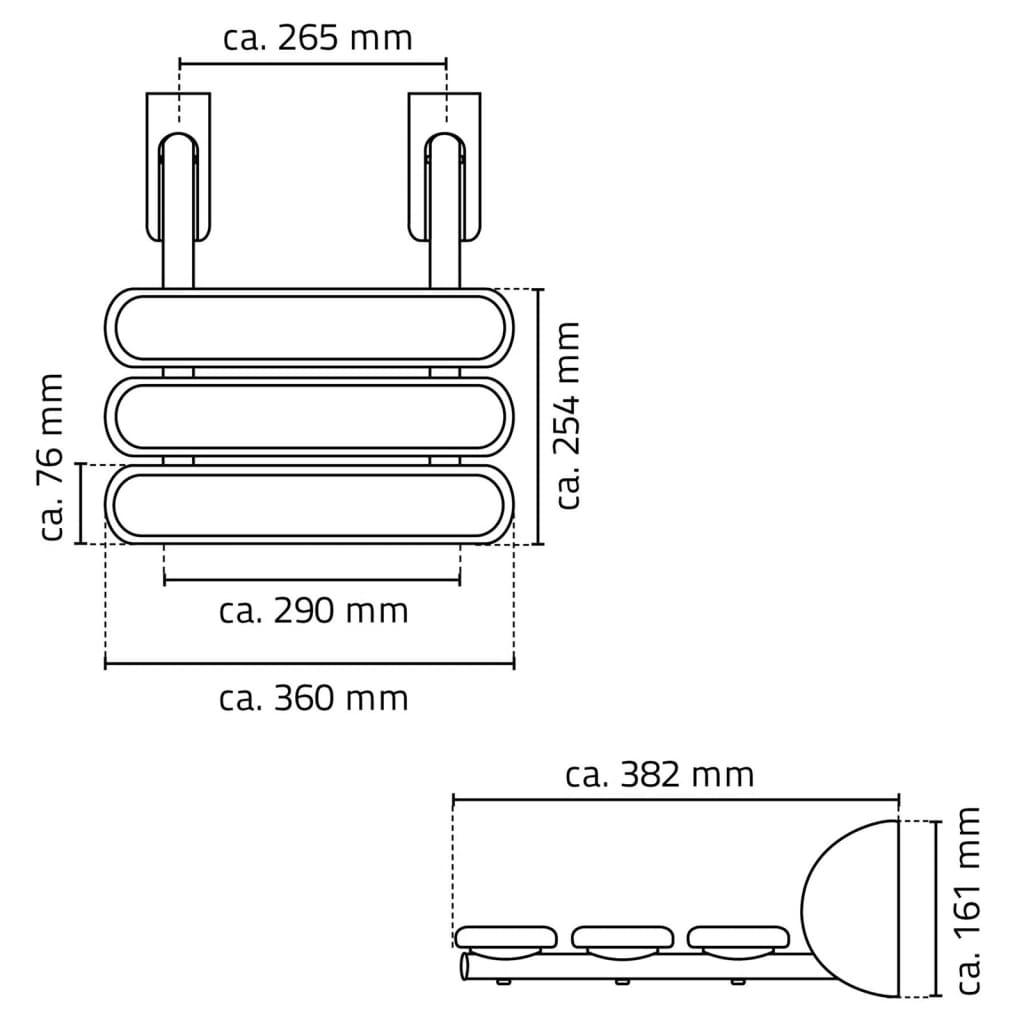 RIDDER Duschklappsitz Pro Weiß