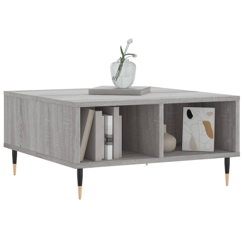 vidaXL Couchtisch Grau Sonoma 60x60x30 cm Holzwerkstoff