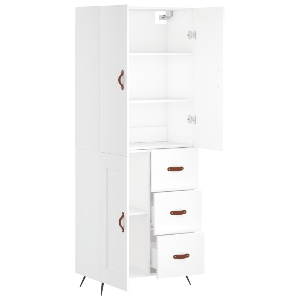 vidaXL Highboard Weiß 69,5x34x180 cm Holzwerkstoff