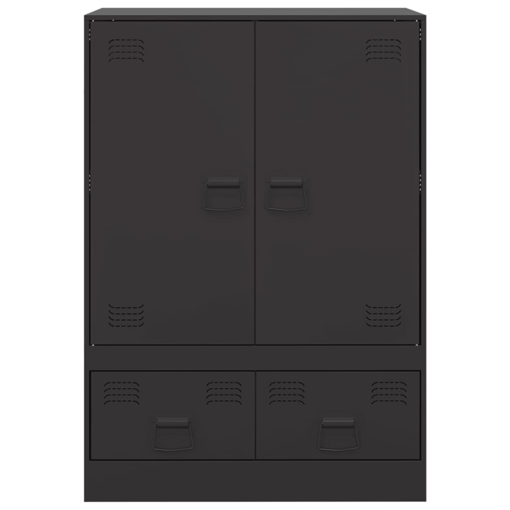 vidaXL Highboard Schwarz 67x39x95 cm Stahl