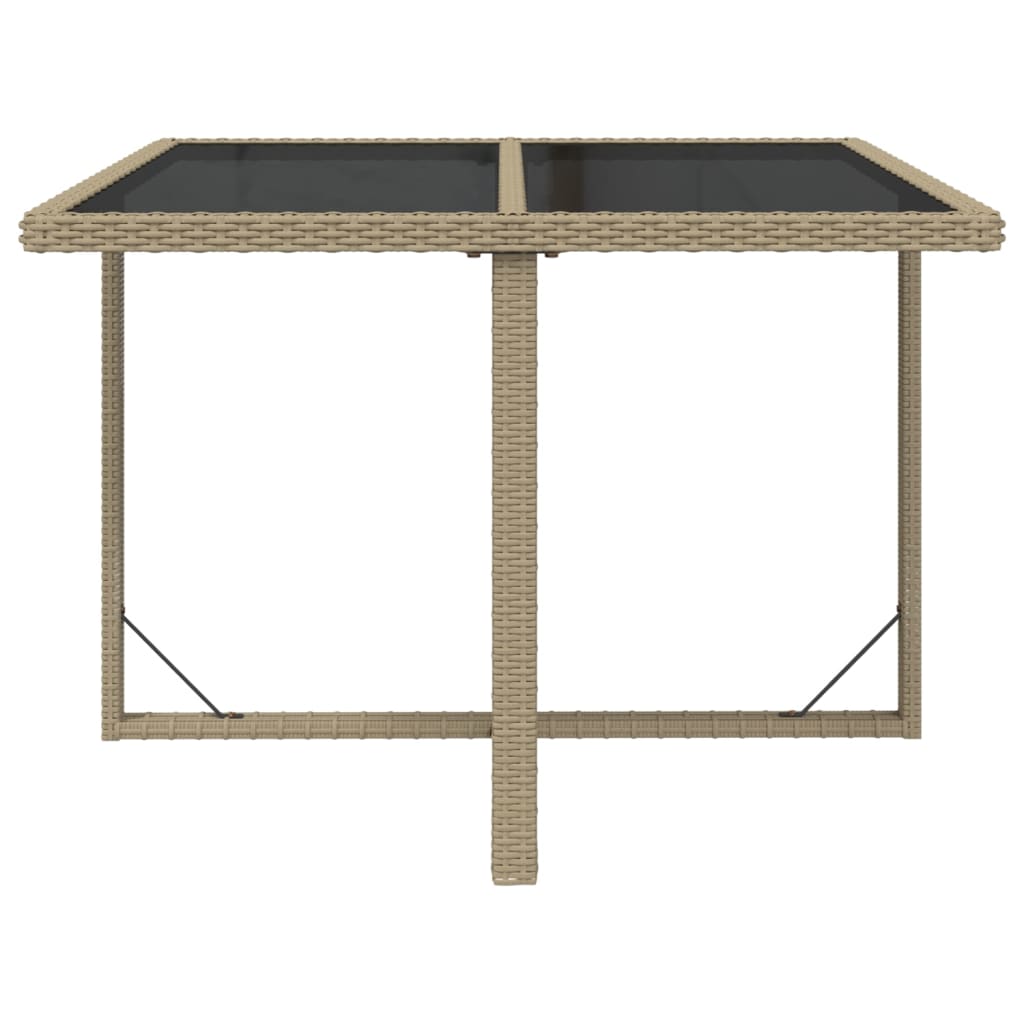 vidaXL 9-tlg. Garten-Essgruppe mit Kissen Poly Rattan Beige