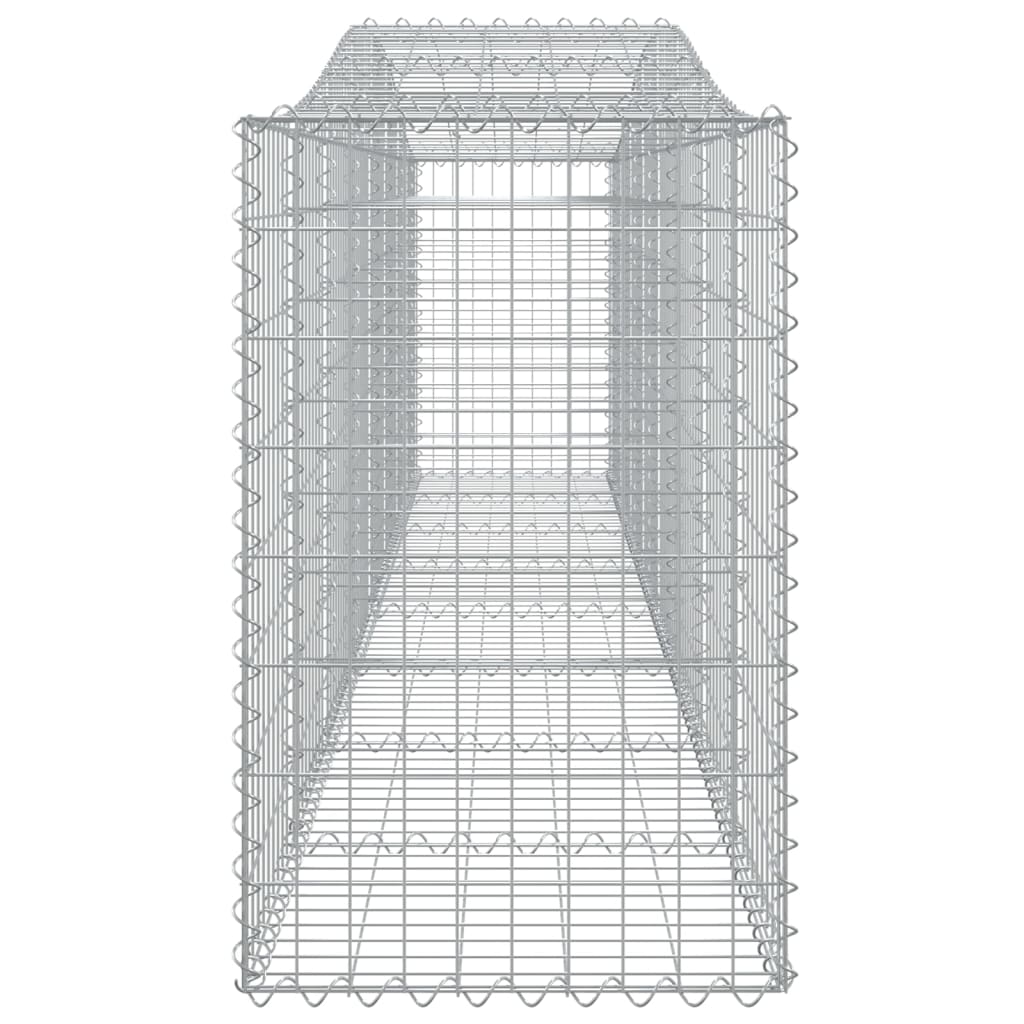 vidaXL Gabionen mit Hochbogen 8 Stk. 400x50x80/100cm Verzinktes Eisen