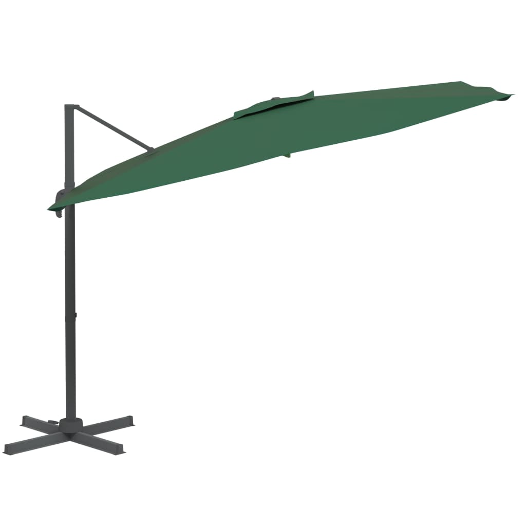 vidaXL Ampelschirm mit Aluminium-Mast 300x300 cm Grün