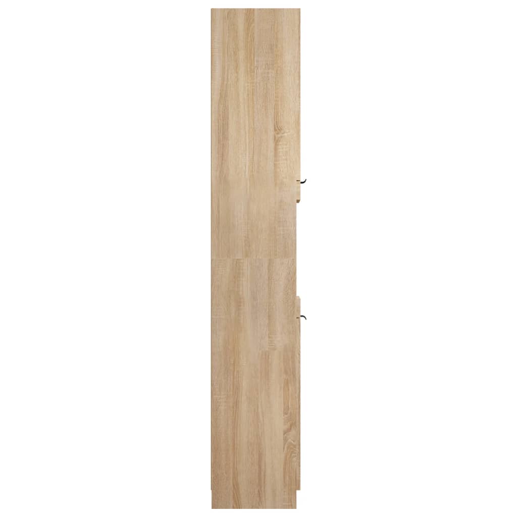 vidaXL Badschrank Sonoma-Eiche 32x34x188,5 cm Holzwerkstoff