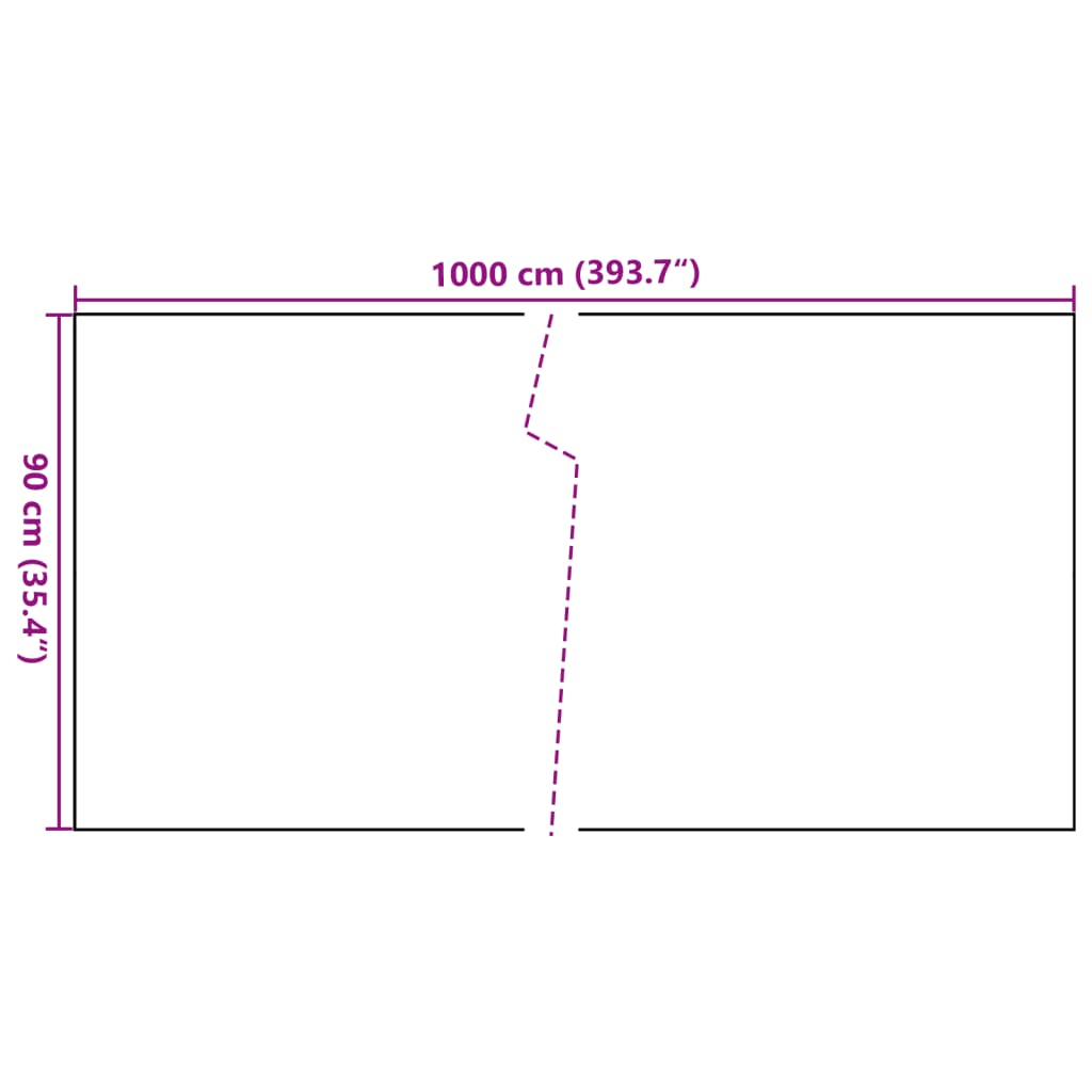 vidaXL Balkon-Sichtschutz Braun und Schwarz 1000x90 cm Poly Rattan