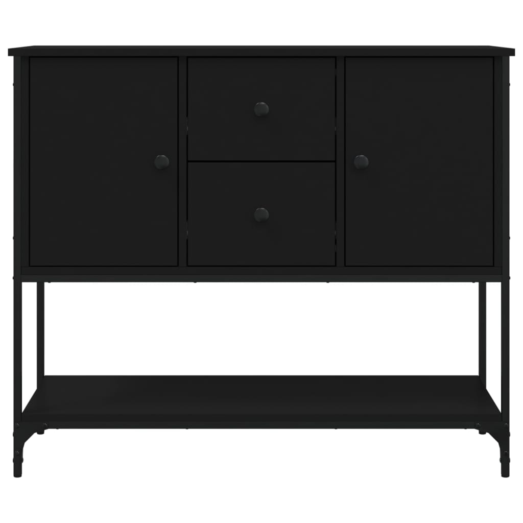 vidaXL Sideboard Schwarz 100x36x85 cm Holzwerkstoff