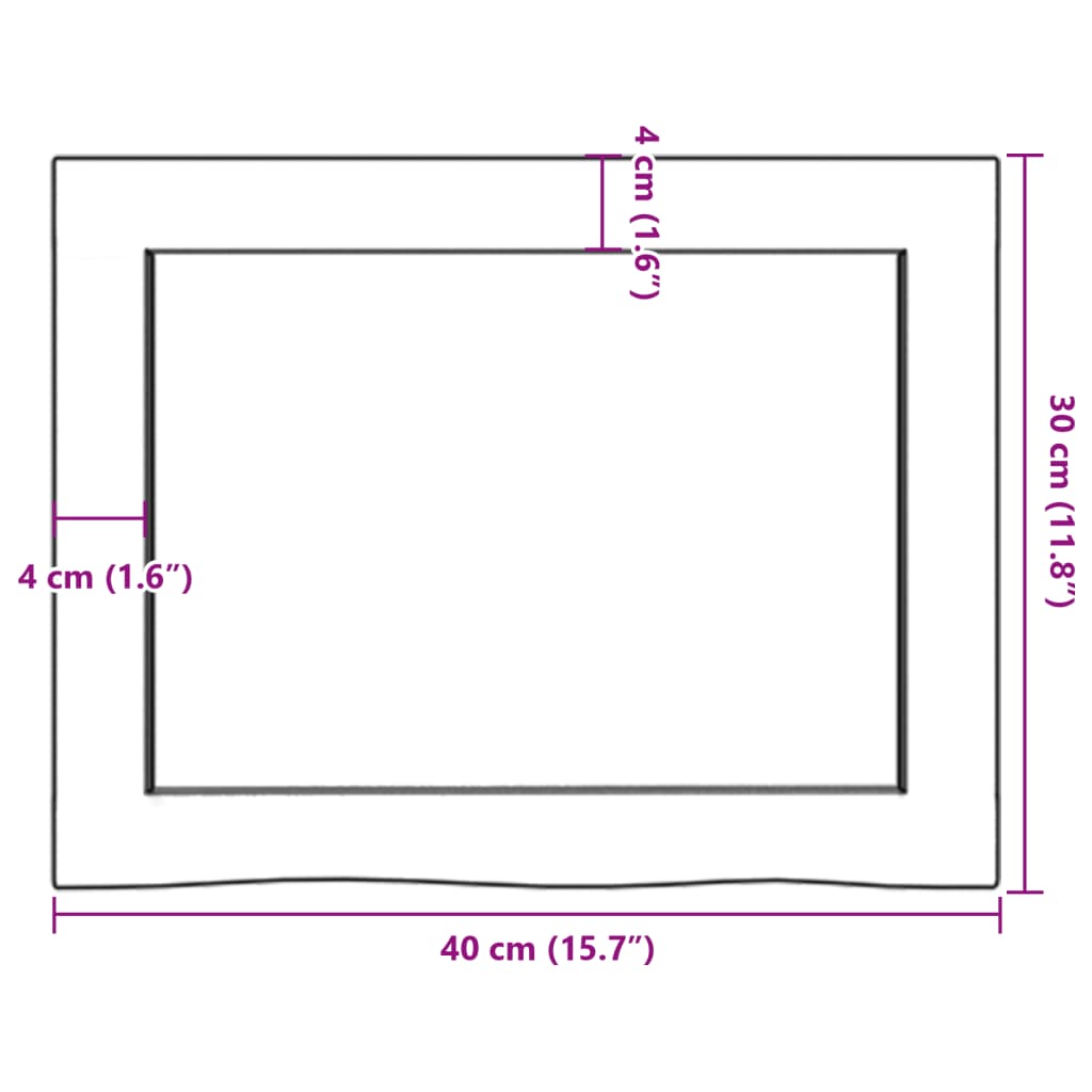 vidaXL Wandregal 40x30x(2-6) cm Massivholz Eiche Unbehandelt